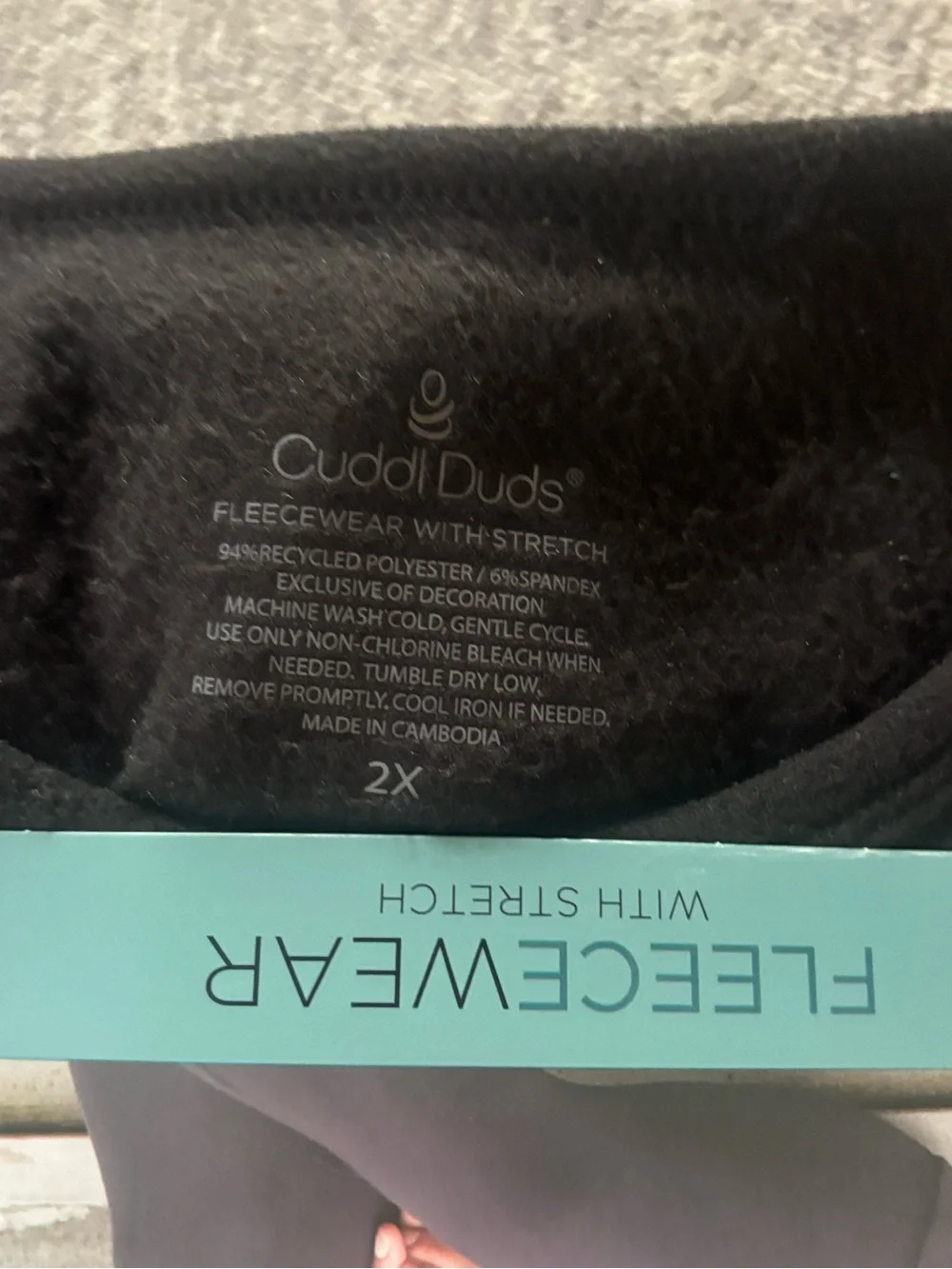 New Women's Cuddl Duds Fleecewear with Stretch Long Sleeve Crewneck Top Size 2X